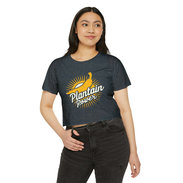 Plantain Power - Women's Festival Crop Top T-Shirt