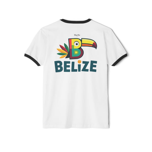 Belize Toucan - Unisex Cotton Ringer T-Shirt