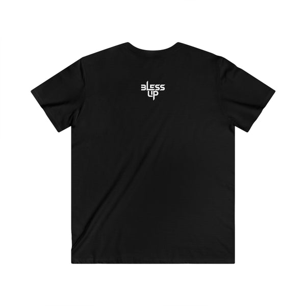 Bless Up - Fitted V-Neck Short Sleeve Tee