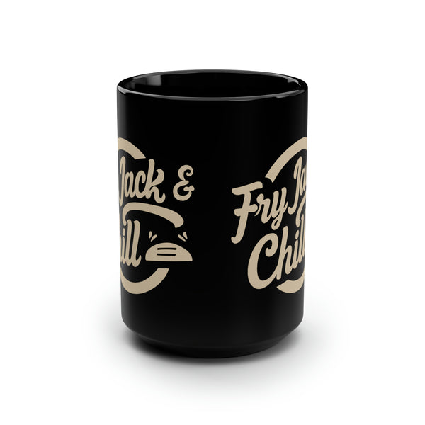Fry Jack and Chill - Black Mug, 15oz