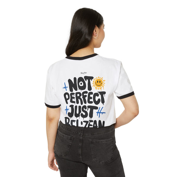 Not Perfect Reversed - Unisex Cotton Ringer T-Shirt