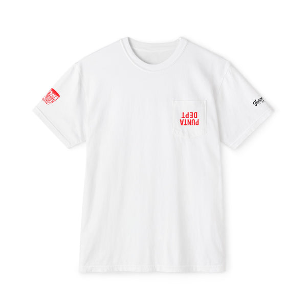 Punta Dept Red - Unisex Garment-Dyed Pocket T-Shirt