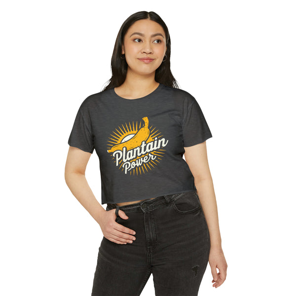 Plantain Power - Women's Festival Crop Top T-Shirt