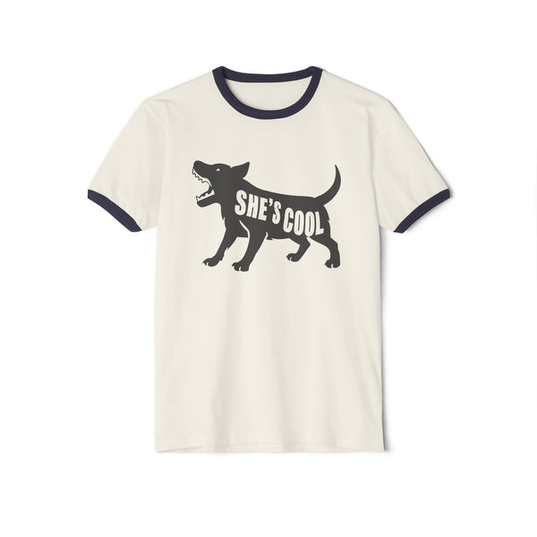 She's Cool - Unisex Cotton Ringer T-Shirt