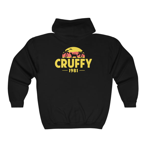 Cruffy - Back Design Full Zip Hooded Sweatshirt