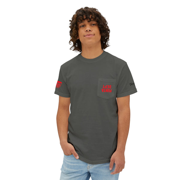 Punta Dept Red - Unisex Garment-Dyed Pocket T-Shirt