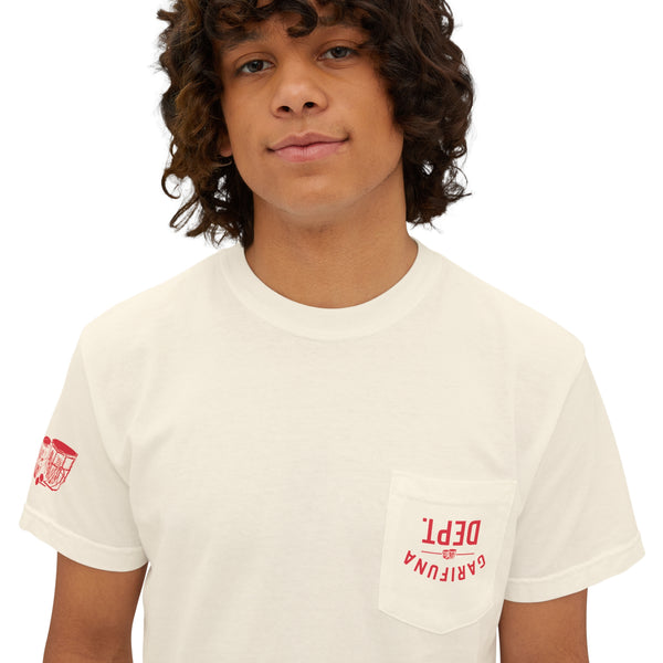 Garifuna Dept Red - Unisex Garment-Dyed Pocket T-Shirt