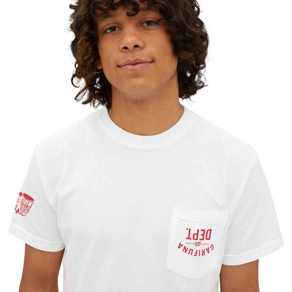 Garifuna Dept Red - Unisex Garment-Dyed Pocket T-Shirt