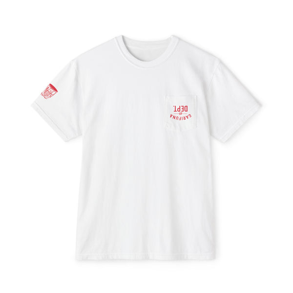 Garifuna Dept Red - Unisex Garment-Dyed Pocket T-Shirt