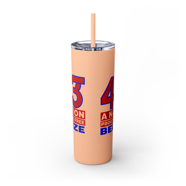 43 - Skinny Tumbler with Straw, 20oz