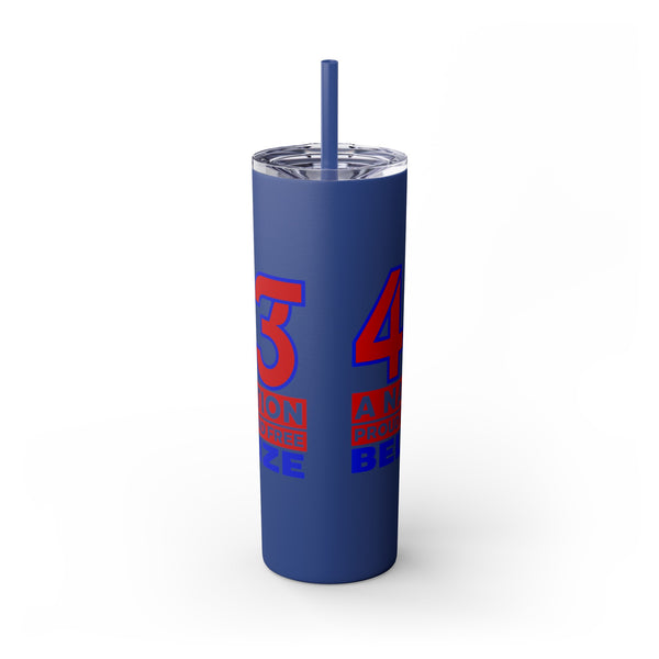43 - Skinny Tumbler with Straw, 20oz