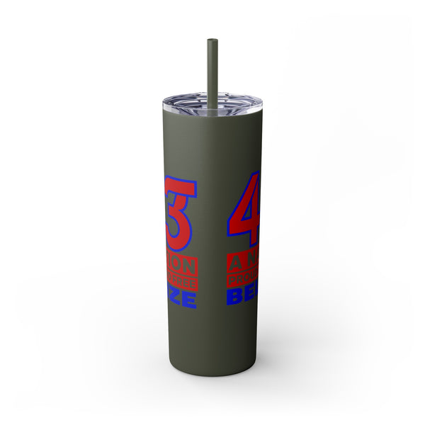43 - Skinny Tumbler with Straw, 20oz