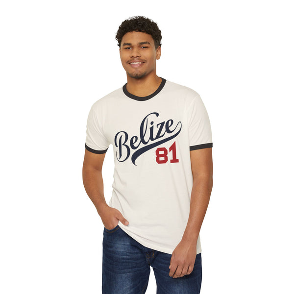 Belize 81 - Unisex Cotton Ringer T-Shirt