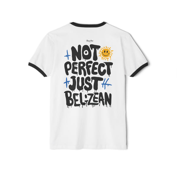 Not Perfect Reversed - Unisex Cotton Ringer T-Shirt