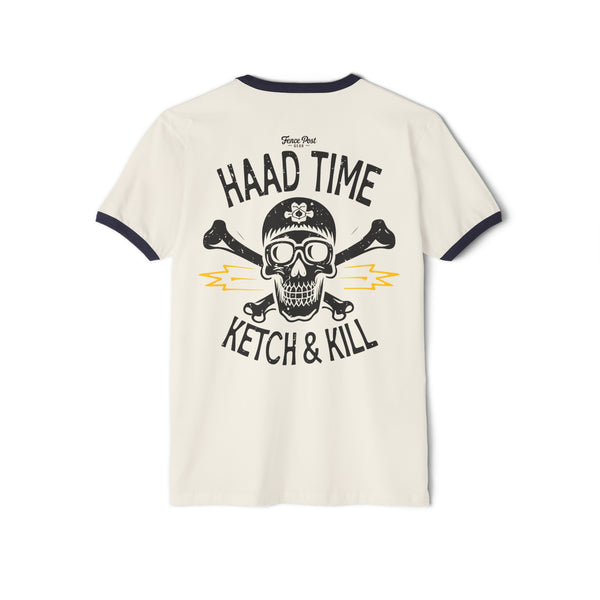 Haad Time Reversed - Unisex Cotton Ringer T-Shirt