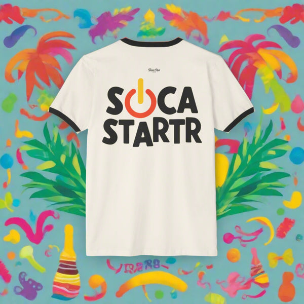 Soca Startr - Unisex Cotton Ringer T-Shirt