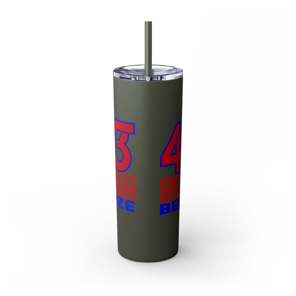 43 - Skinny Tumbler with Straw, 20oz