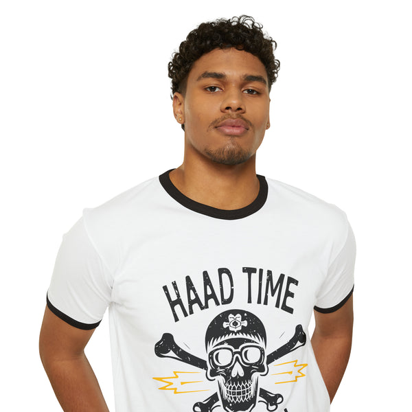 Haad Time - Unisex Cotton Ringer T-Shirt
