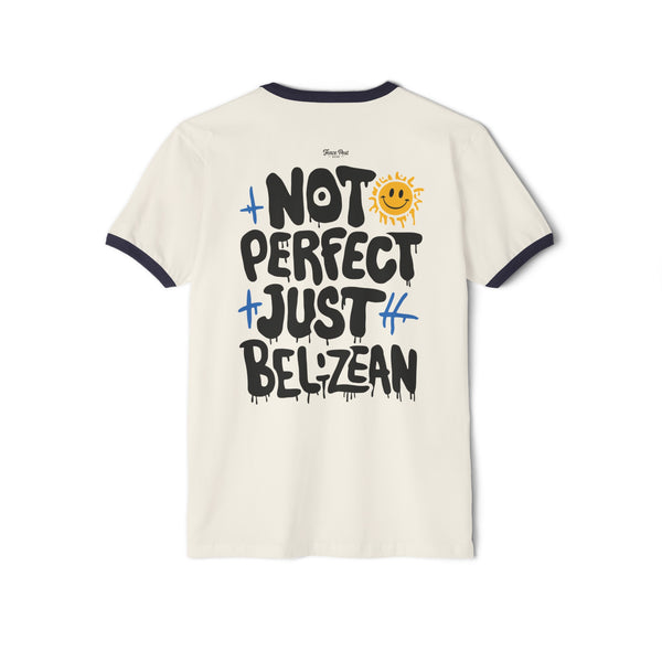 Not Perfect Reversed - Unisex Cotton Ringer T-Shirt