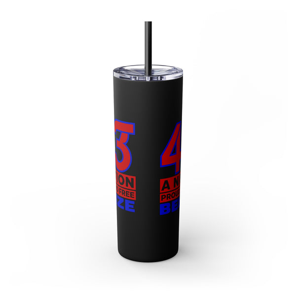 43 - Skinny Tumbler with Straw, 20oz