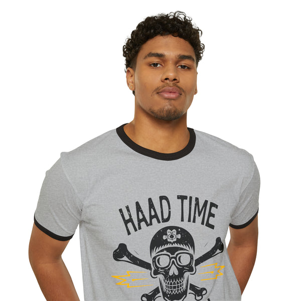 Haad Time - Unisex Cotton Ringer T-Shirt