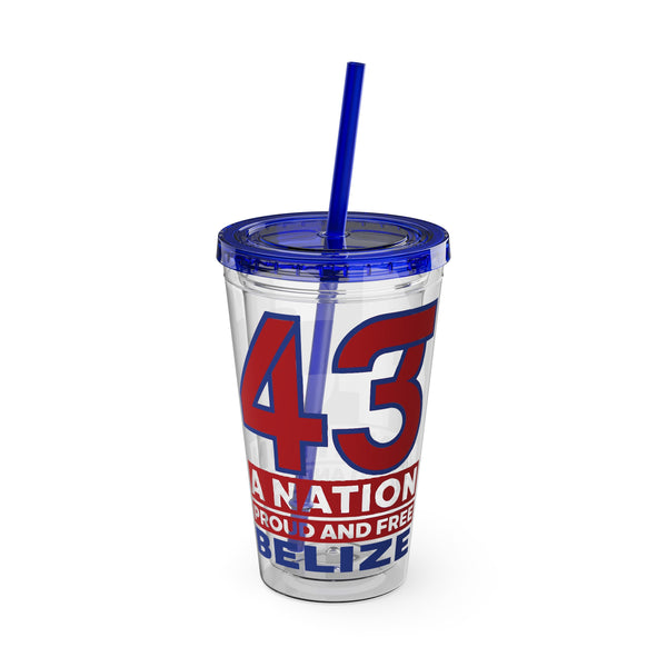 43 - Sunsplash Tumbler with Straw, 16oz