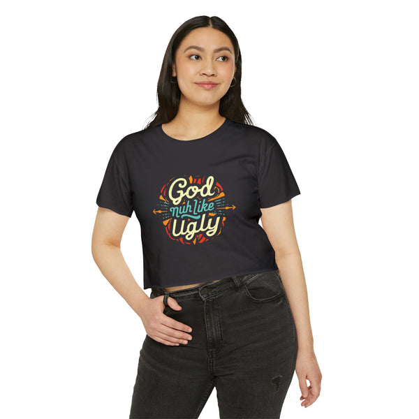 God Nuh Like Ugly - Women's Festival Crop Top T-Shirt