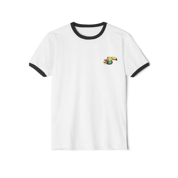 Belize Toucan - Unisex Cotton Ringer T-Shirt