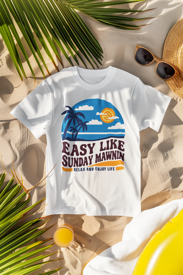 Easy Like Sunday Mawnin - Unisex Garment-Dyed T-shirt